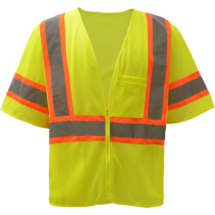 GSS Safety Standard Two Tone Mesh Zipper ANSI Class 3 Type R Safety Vest - 2005/2006