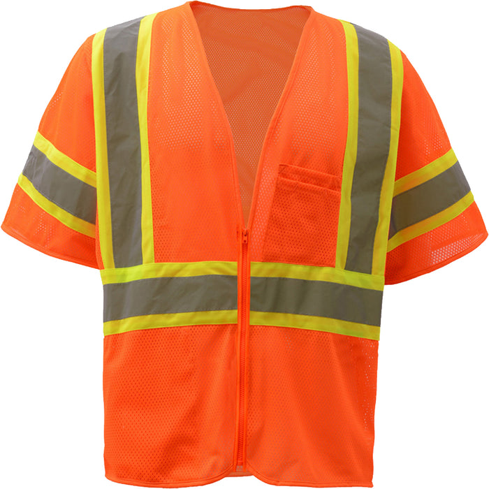 GSS Safety Standard Two Tone Mesh Zipper ANSI Class 3 Type R Safety Vest - 2005/2006