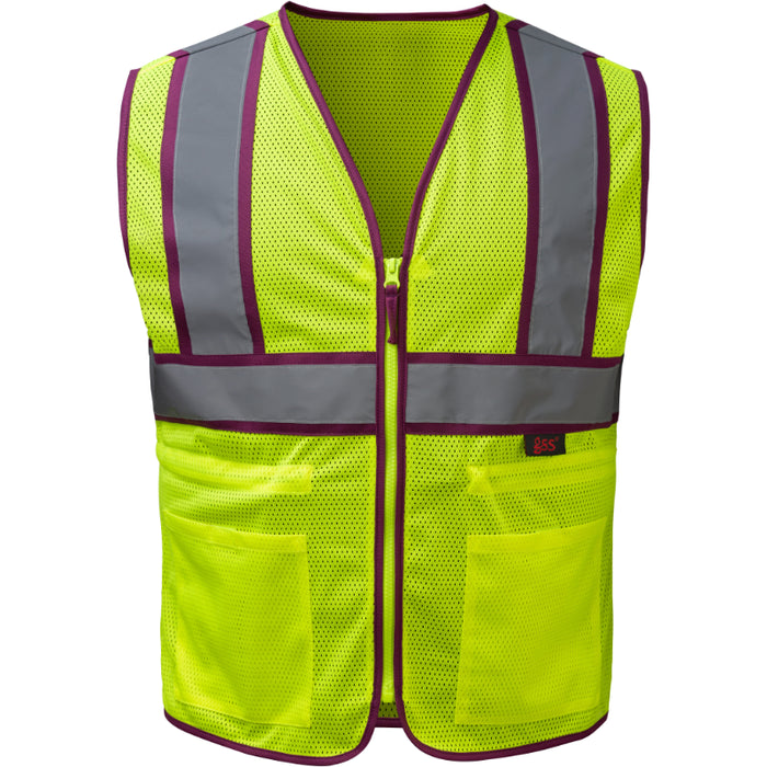 GSS Safety Two Tone Ladies Vest with Plum Trim - 7807/7808