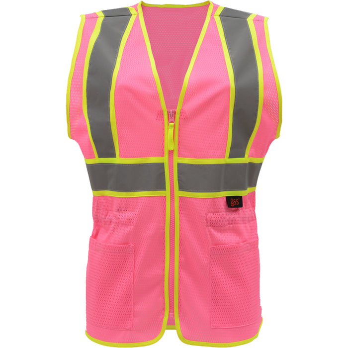 GSS Safety Two Tone Ladies Zipper Vest - 7805/7806