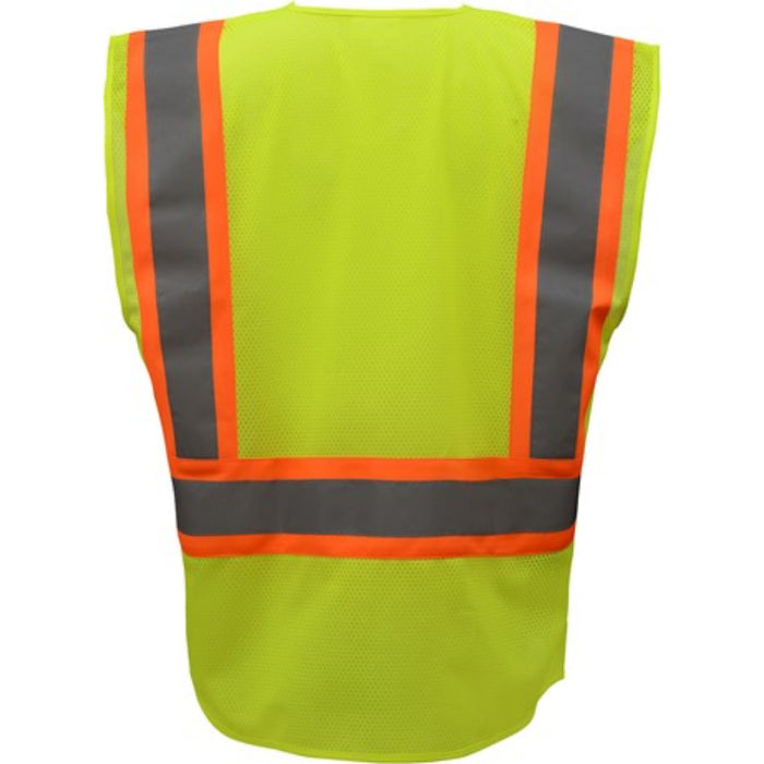 GSS Safety Two Tone Vest with Black Bottom ANSI Class 2 Type R - 1105/1106