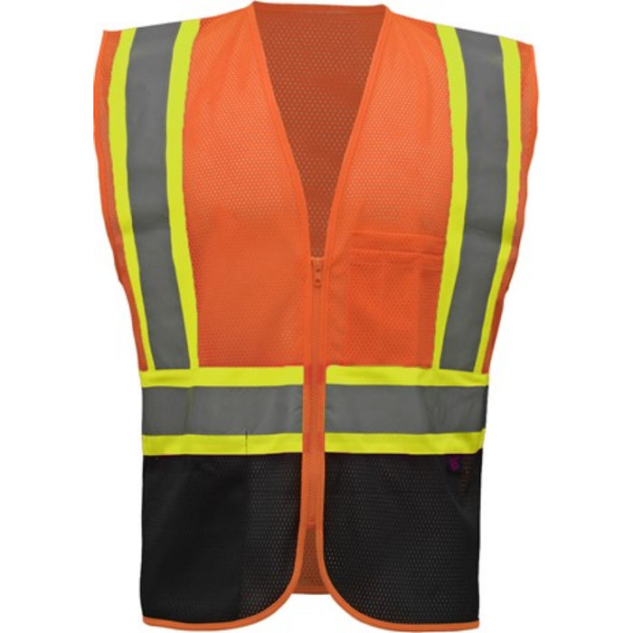 GSS Safety Two Tone Vest with Black Bottom ANSI Class 2 Type R - 1105/1106