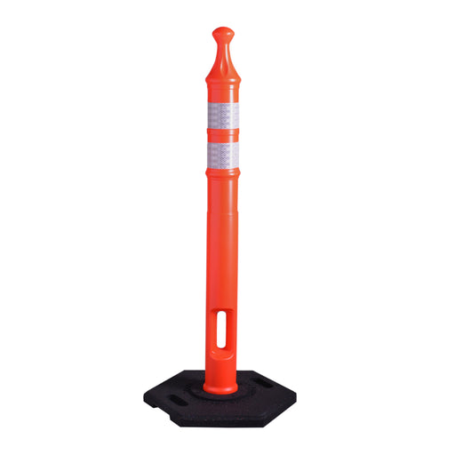Traffix Devices 42" Tall Grabber Tube II Delineator Post - 8 Lbs Base - Orange