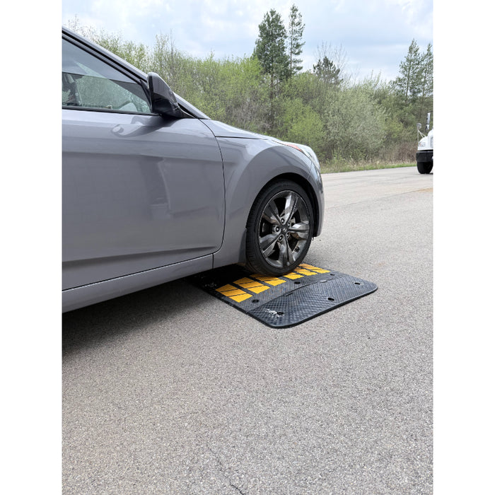 Rubber Speed Hump - 3 Feet Long - Yellow Black