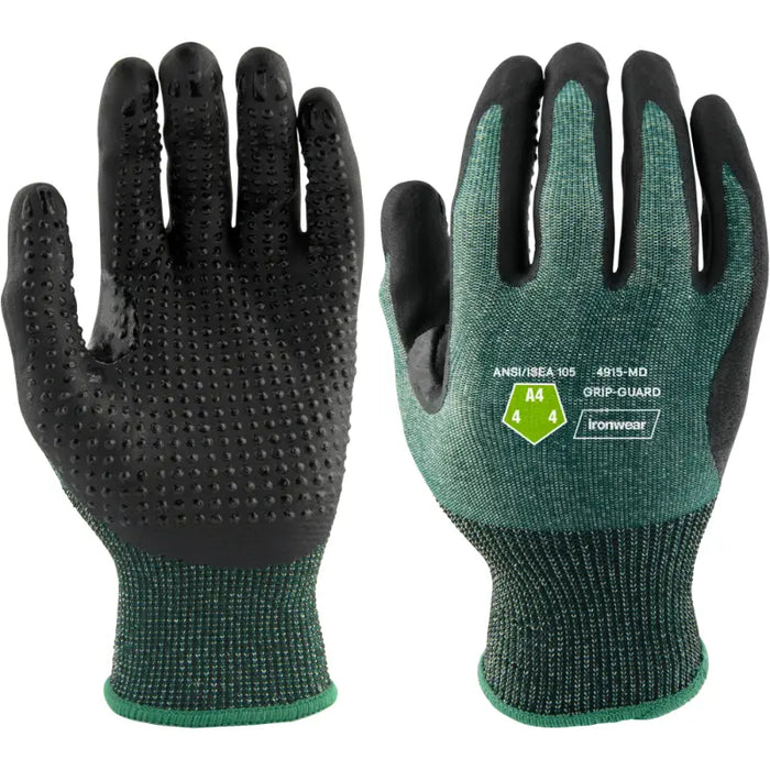 Ironwear® Cut Resistant Grip Gloves - ANSI Cut Level A4 - 12 Pcs Pack - 4915