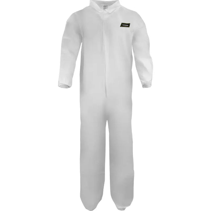 Ironwear® Disposable Microporous Polypropylene Collared Coveralls - White - 25 Pcs - 1600