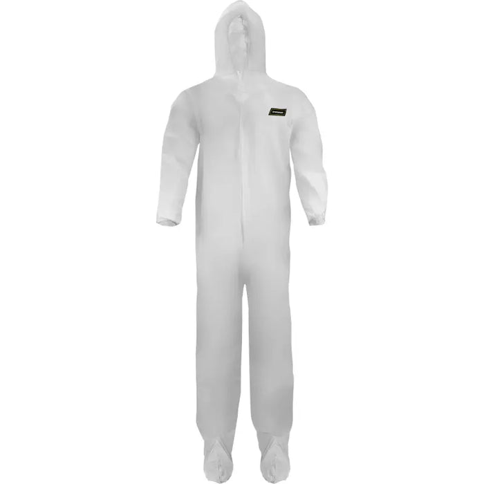Ironwear® Disposable Microporous Polypropylene Hooded Coveralls - 25 Pcs - White - 1640