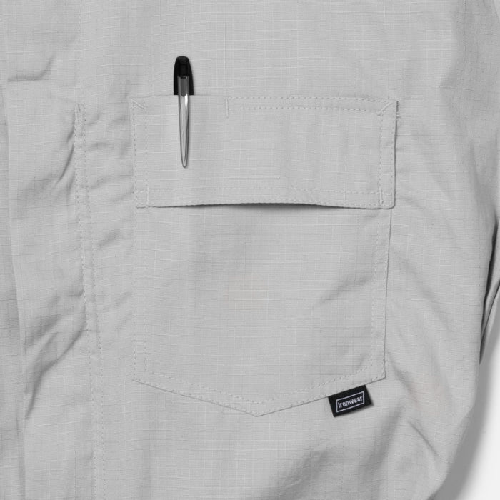 Ironwear® Flame Resistant Ripstop Coverall - Metal Zipper Front Closure  - Gray - 6520FR