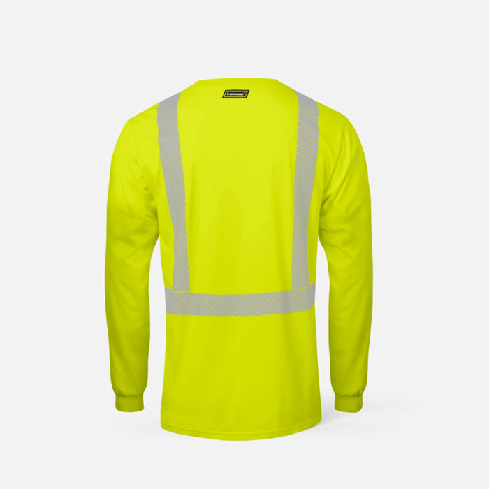 Ironwear® Hi Vis Flame Resistant Long Sleeve T-Shirt - ANSI Class 2 - 1209FR-TP
