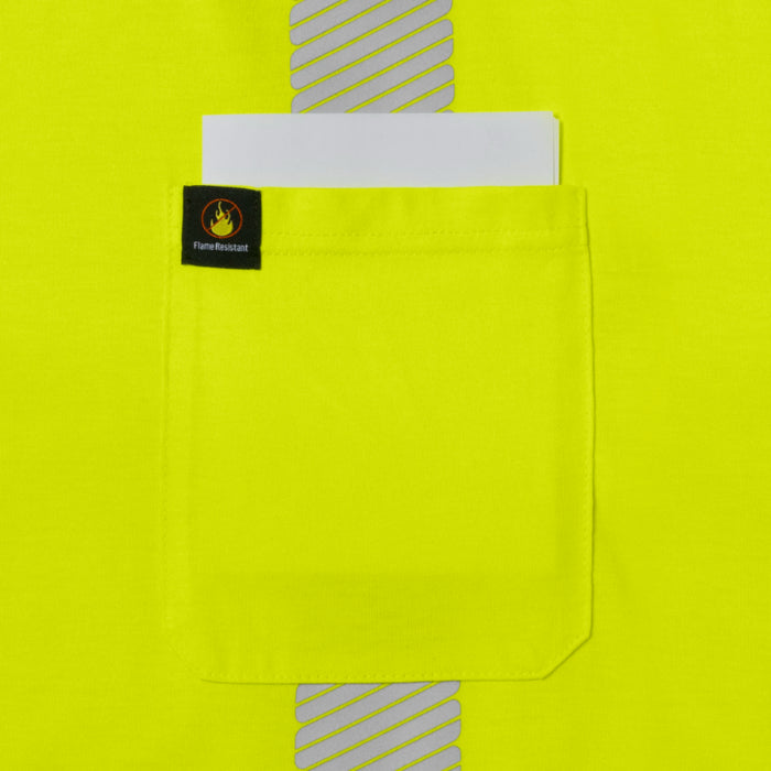 Ironwear® Hi Vis Flame Resistant Long Sleeve T-Shirt - ANSI Class 2 - 1209FR-TP