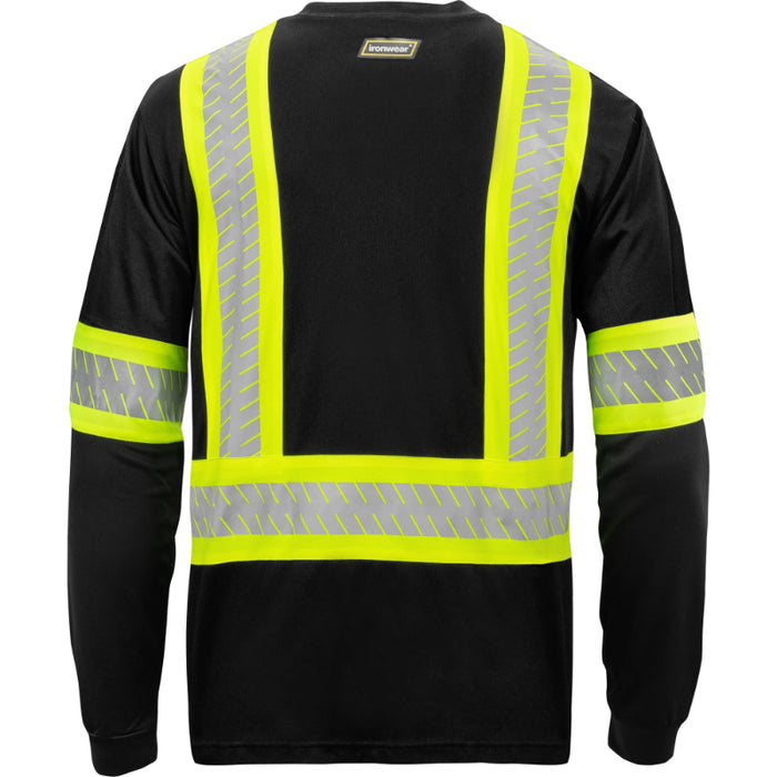 Ironwear® Hi Vis Long Sleeve Safety T-Shirt - ANSI Class 1 Type O - 1208-B