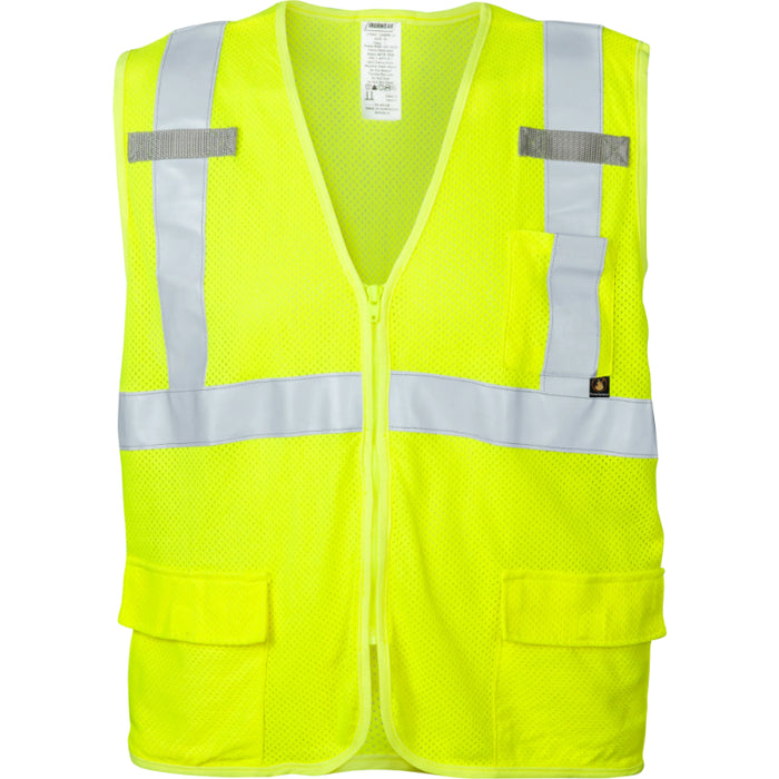 Ironwear® Hi Visibility Flame Resistant Mesh Safety Vest - ANSI Class 2 Type R -1266FR-RD