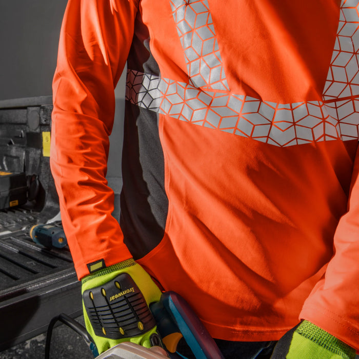 Ironwear® High Visibility Cooling Long Sleeve Hooded Shirt - ANSI Class 2 - 7153