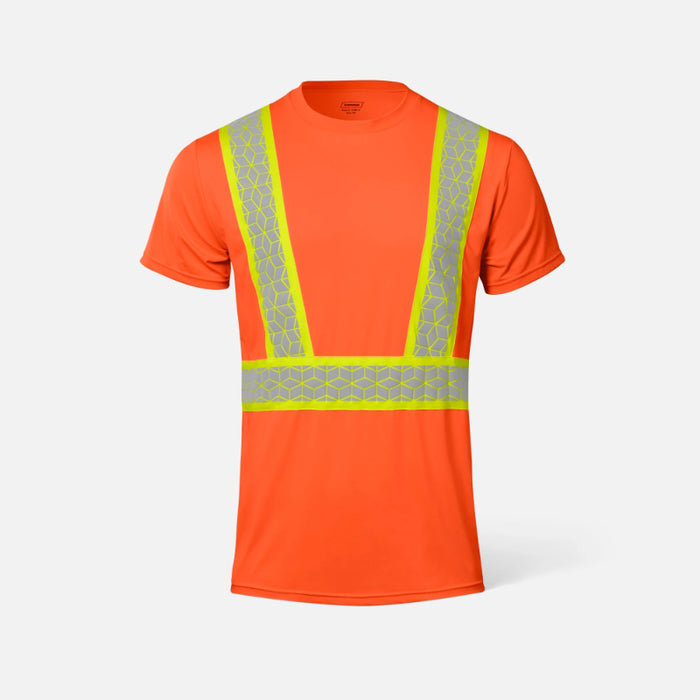 Ironwear® High Visibility Crew Neck Short Sleeve Safety Shirt - ANSI Class 2 - 7132-X