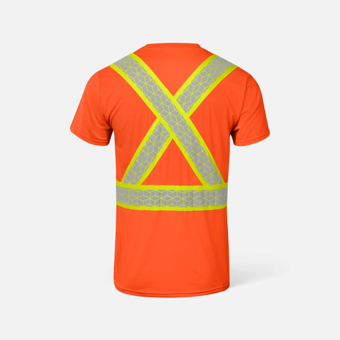 Ironwear® High Visibility Crew Neck Short Sleeve Safety Shirt - ANSI Class 2 - 7132-X