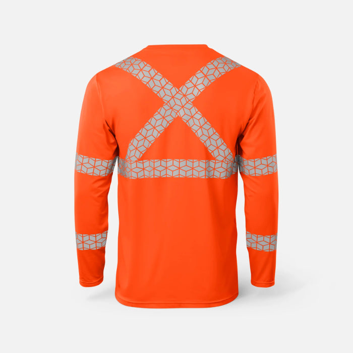 Ironwear® High Visibility Long Sleeve Shirt - ANSI Class 3 Type R - Orange - 7146