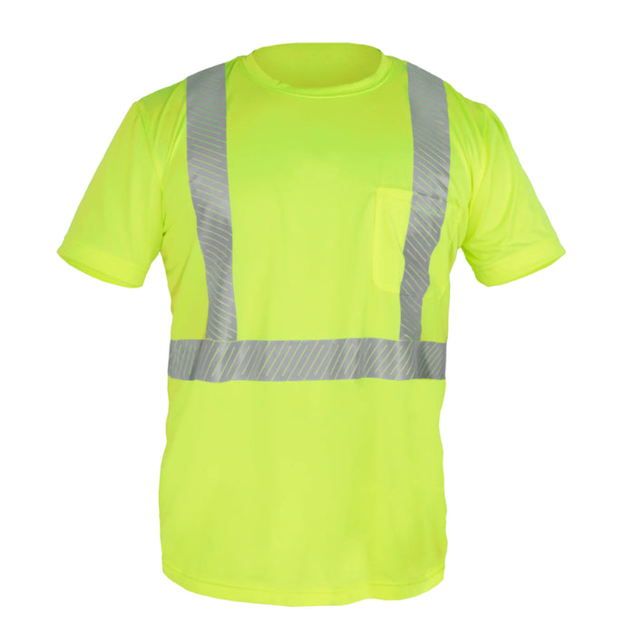 Ironwear® High Visibility Short Sleeve Safety Shirt - ANSI Class 2 - Lime - 1850