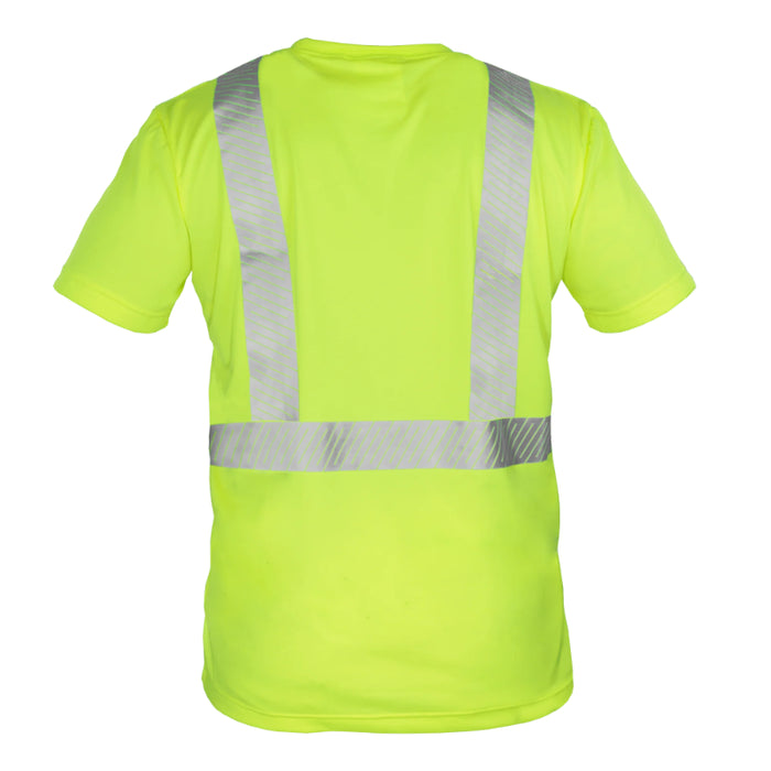 Ironwear® High Visibility Short Sleeve Safety Shirt - ANSI Class 2 - Lime - 1850