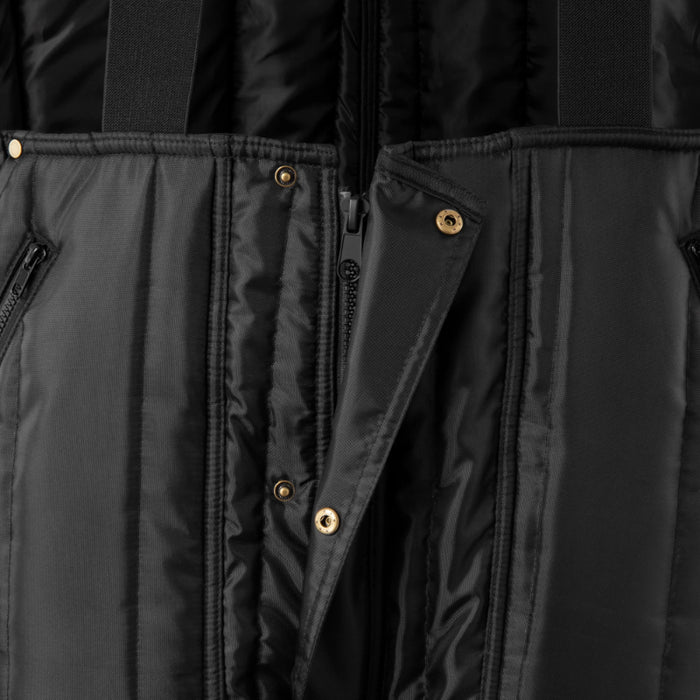 Ironwear® Quilted Insulated Low Bib Overalls - Black - 6935