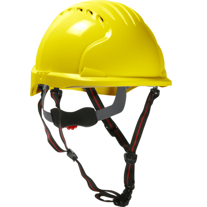 JSP® EVO® 6151 Ascend™ Vented - Cap Style Safety Helmet - HDPE Shell - 4-Point Chinstrap - 280-EV6151V-CH