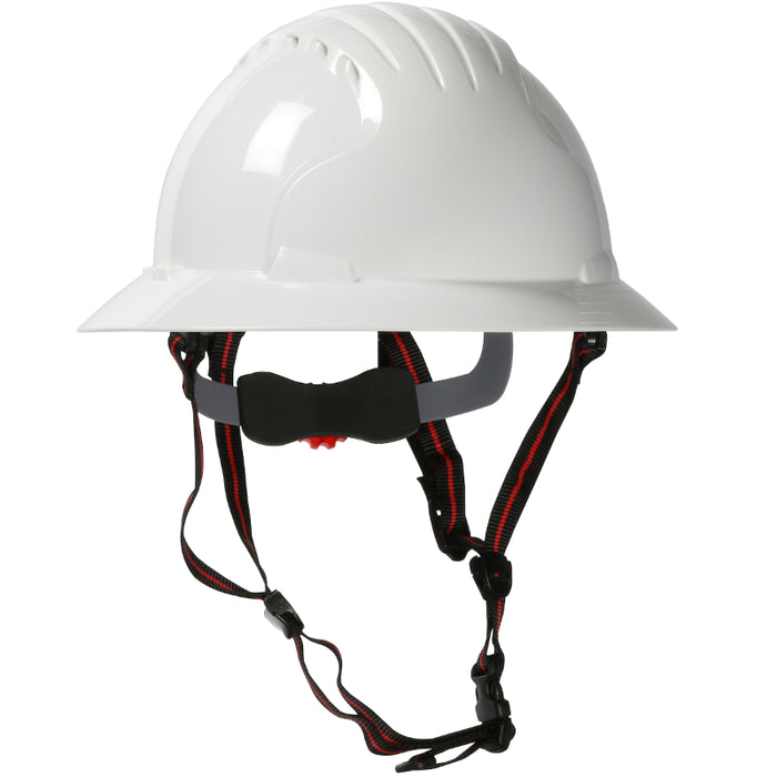 JSP® EVO® 6161 Ascend™ Full Brim Safety Helmet with HDPE Shell - 4-Point Chinstrap - 280-EV6161-CH