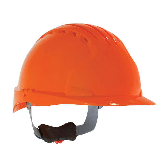 JSP® Evolution® Deluxe 6151 Standard Brim - Vented Hard Hat - 6-Point Polyester Suspension - 280-EV6151V