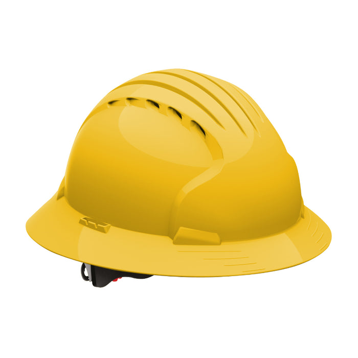 JSP® Evolution® Deluxe 6161 Full Brim Hard Hat - 6-Point Polyester Suspension - Vented - 280-EV6161V