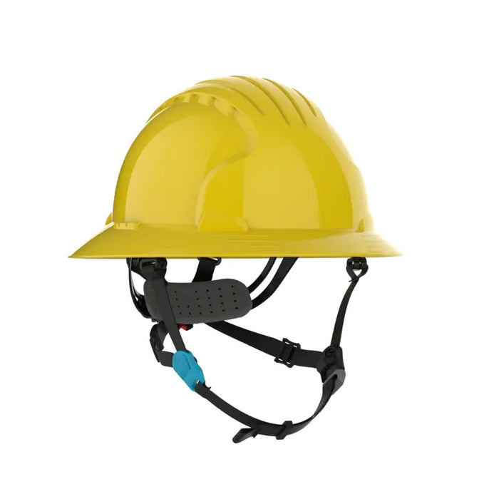 JSP® Evolution® Deluxe Full Brim Safety Helmet - 4 Point adjustable chinstrap - 280-EV6262-CH