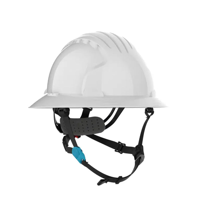 JSP® Evolution® Deluxe Full Brim Safety Helmet - 4 Point adjustable chinstrap - 280-EV6262-CH