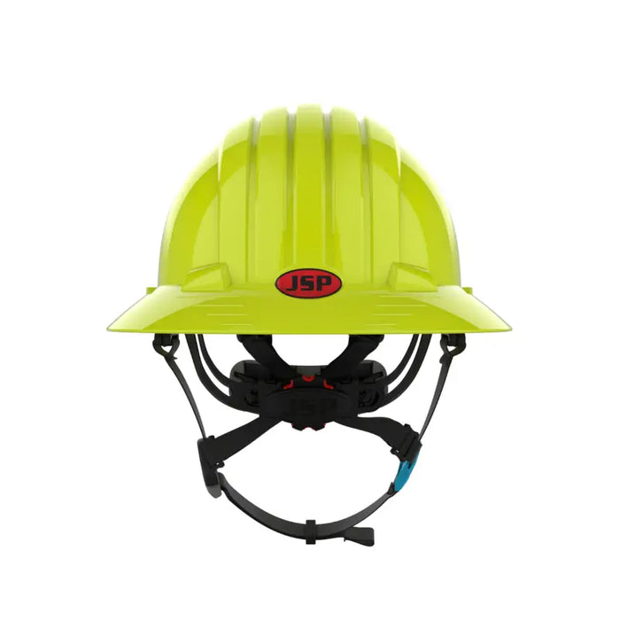 JSP® Evolution® Deluxe Full Brim Safety Helmet - 4 Point adjustable chinstrap - 280-EV6262-CH