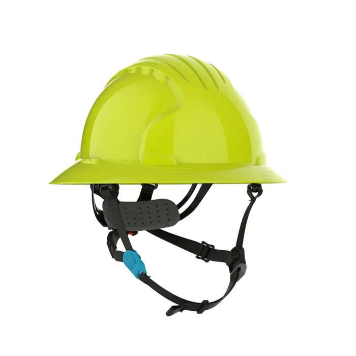 JSP® Evolution® Deluxe Full Brim Safety Helmet - 4 Point adjustable chinstrap - 280-EV6262-CH