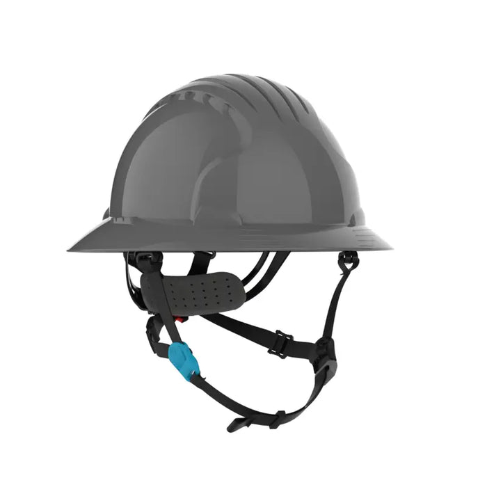 JSP® Evolution® Deluxe Full Brim Safety Helmet - 4 Point adjustable chinstrap - 280-EV6262-CH