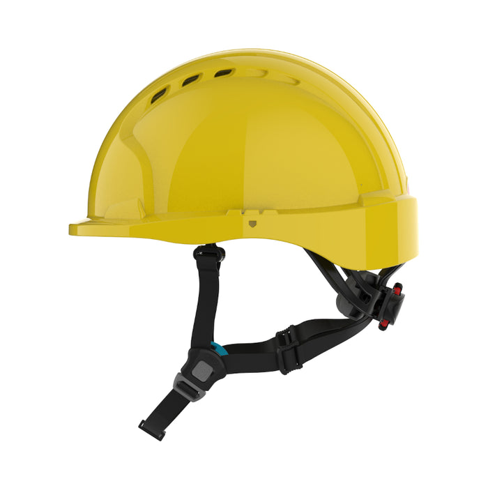 JSP® Evolution® Deluxe Short Brim Vented Safety Helmet - ANSI Class C - 280-EV6252SV-CH