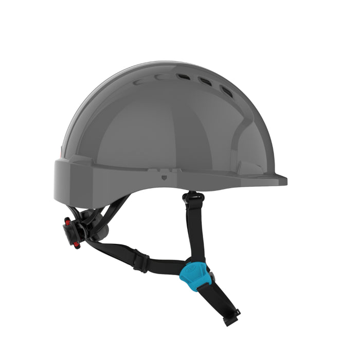 JSP® Evolution® Deluxe Short Brim Vented Safety Helmet - ANSI Class C - 280-EV6252SV-CH