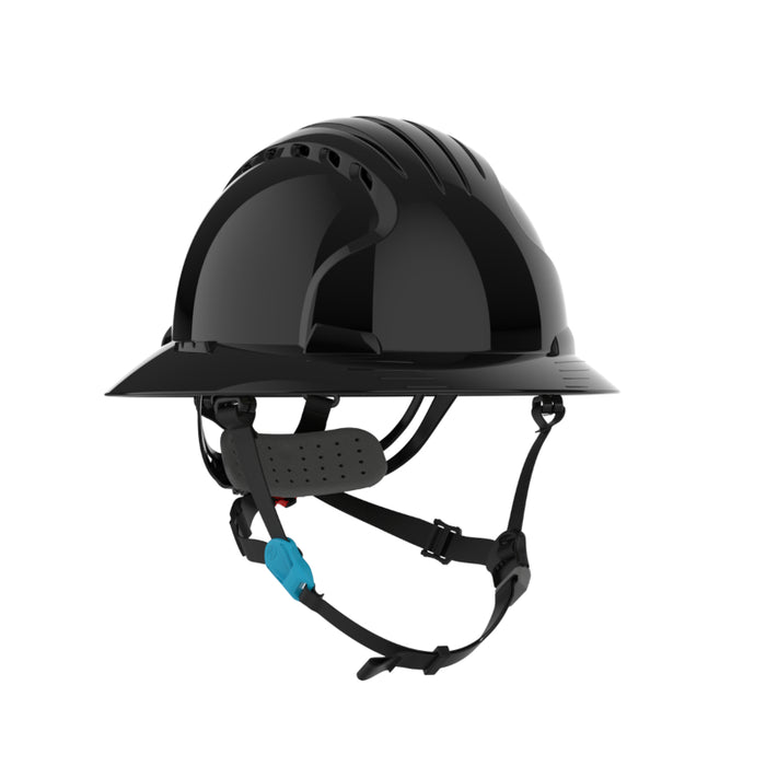JSP® Evolution® Full Brim Vented Hard Hat - 6 Point Suspension - 280-EV6262V-CH