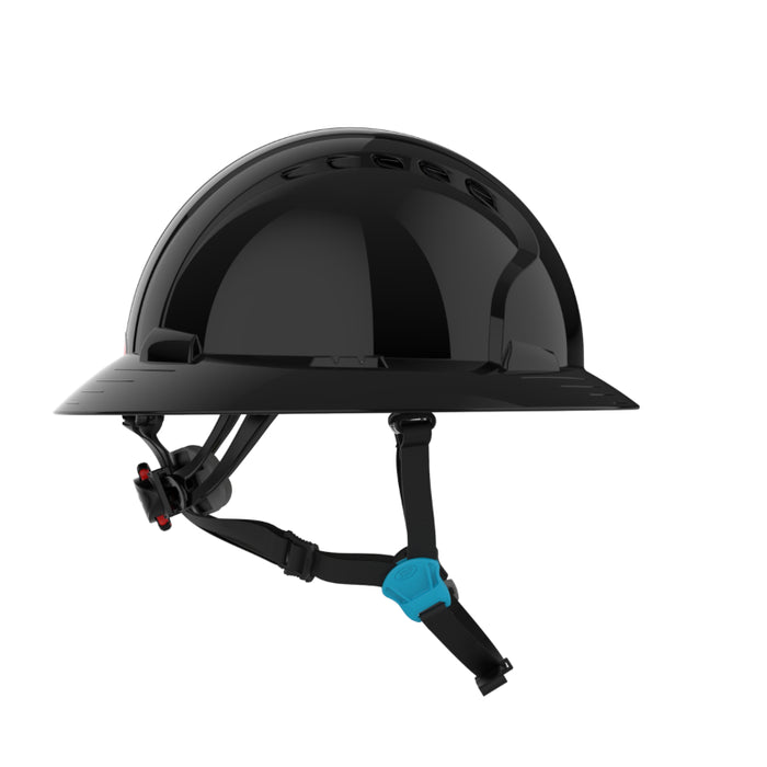 JSP® Evolution® Full Brim Vented Hard Hat - 6 Point Suspension - 280-EV6262V-CH