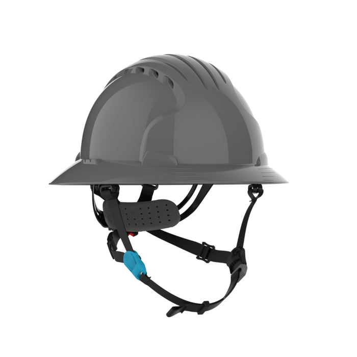 JSP® Evolution® Full Brim Vented Hard Hat - 6 Point Suspension - 280-EV6262V-CH