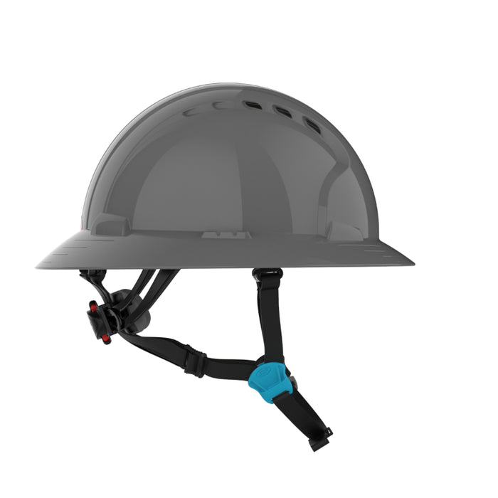 JSP® Evolution® Full Brim Vented Hard Hat - 6 Point Suspension - 280-EV6262V-CH