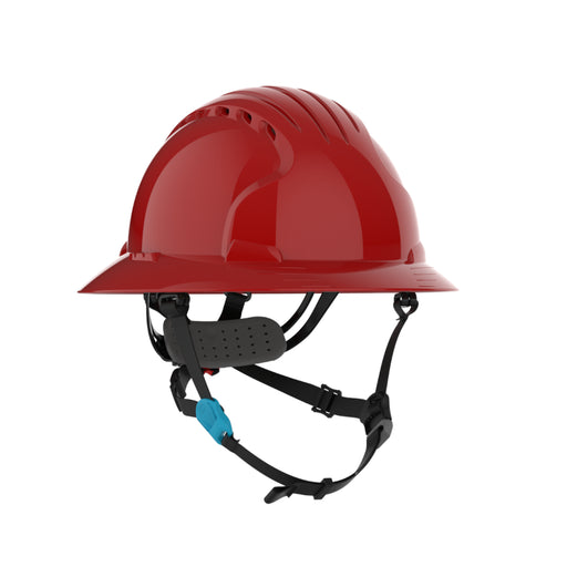 JSP® Evolution® Full Brim Vented Hard Hat - 6 Point Suspension - 280-EV6262V-CH