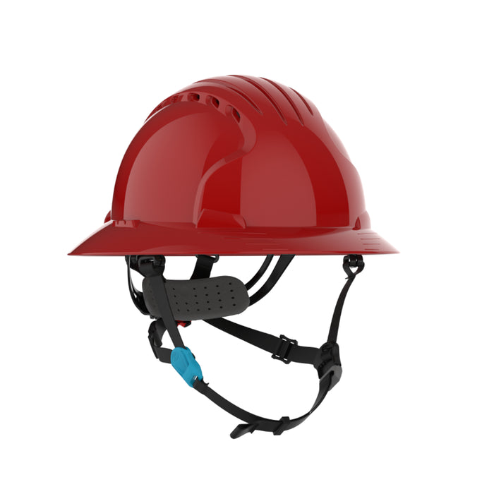 JSP® Evolution® Full Brim Vented Hard Hat - 6 Point Suspension - 280-EV6262V-CH