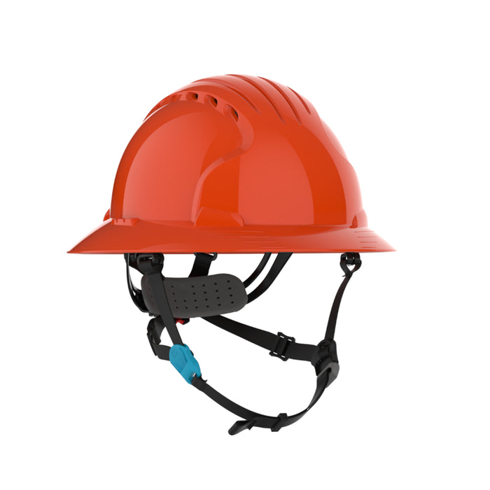 JSP® Evolution® Full Brim Vented Hard Hat - 6 Point Suspension - 280-EV6262V-CH