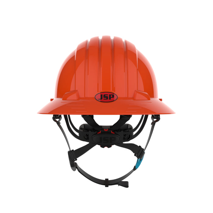JSP® Evolution® Full Brim Vented Hard Hat - 6 Point Suspension - 280-EV6262V-CH