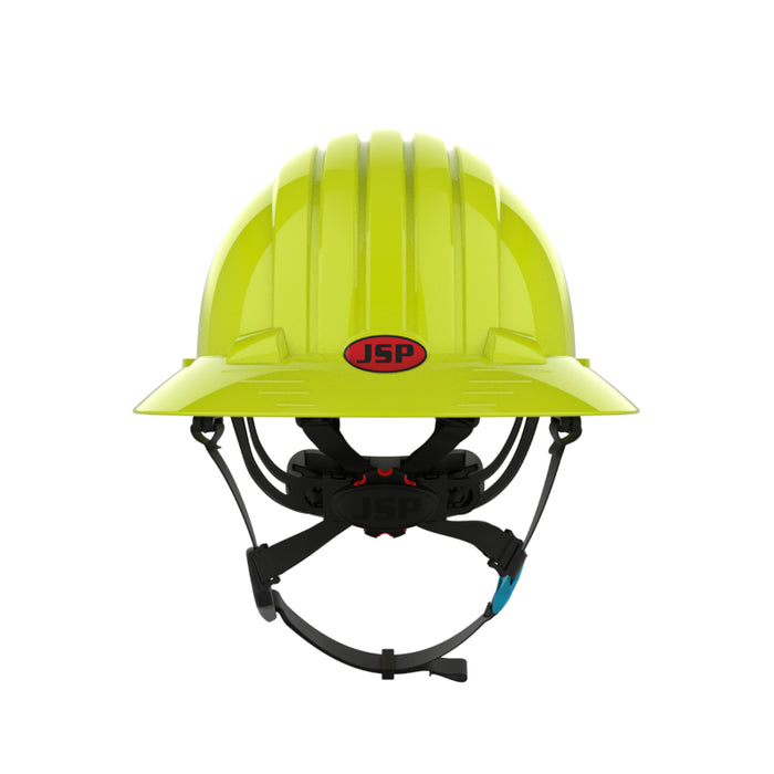 JSP® Evolution® Full Brim Vented Hard Hat - 6 Point Suspension - 280-EV6262V-CH