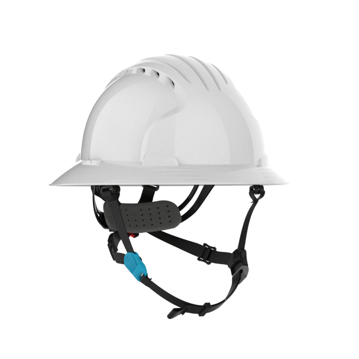 JSP® Evolution® Full Brim Vented Hard Hat - 6 Point Suspension - 280-EV6262V-CH