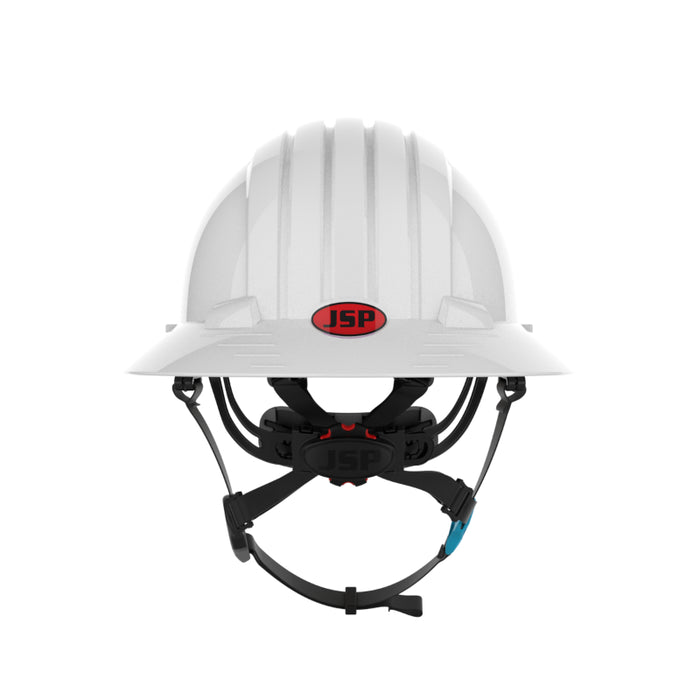 JSP® Evolution® Full Brim Vented Hard Hat - 6 Point Suspension - 280-EV6262V-CH