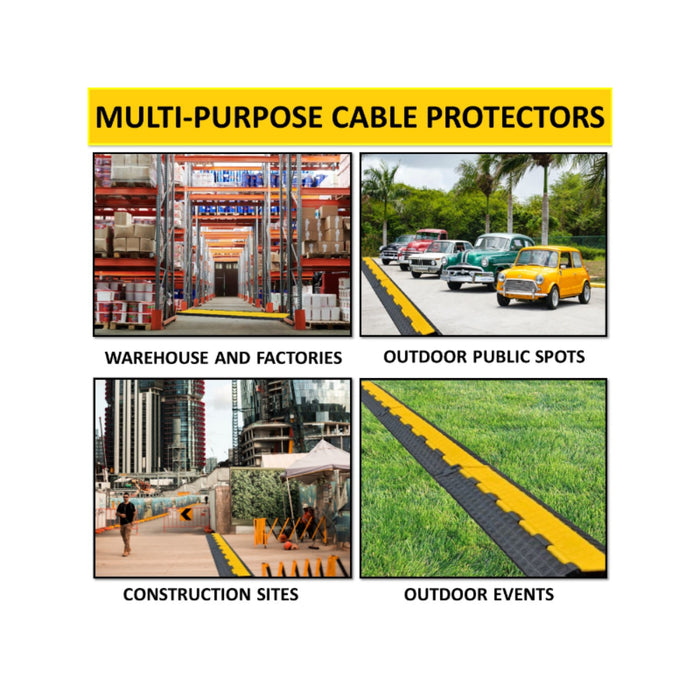 ATLAS Cable Protector Ramp - 5 Channels - Yellow / Black - CP9975 ...