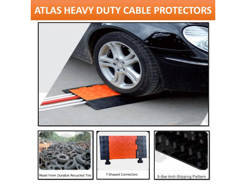 atlas-extra-heavy-duty-polyurethane-cable-protector-ramp-5-channels-orange-black-cp9984
