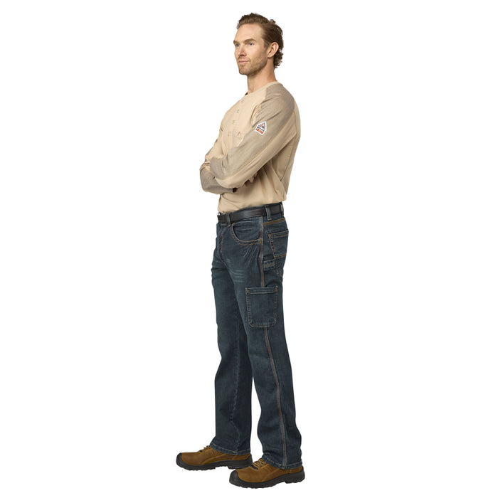 Bulwark® FR Men's Lightweight Flex Knit Henley CAT 2 - STL2