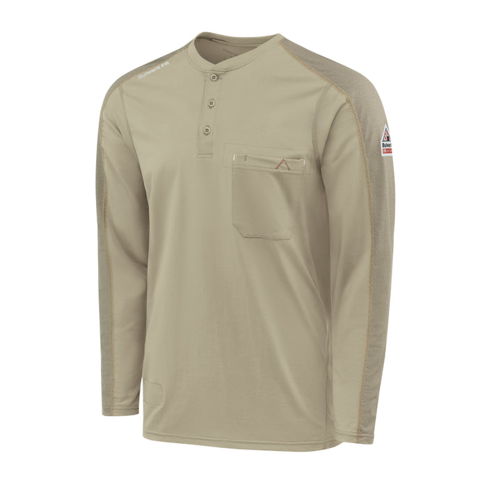 Bulwark® FR Men's Lightweight Flex Knit Henley CAT 2 - STL2
