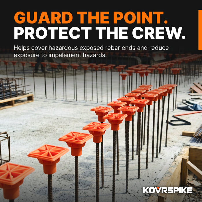 KOVRSPIKE Protective Safety Cap For Exposed Rebar